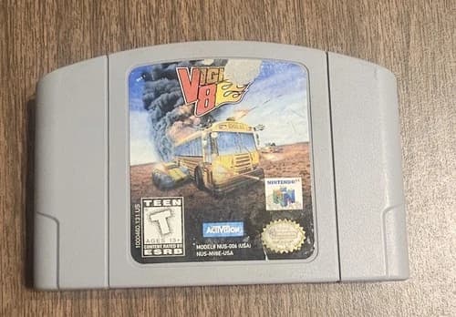 Vigilante 8 n64 Game Cartridge Cleaned And Tested