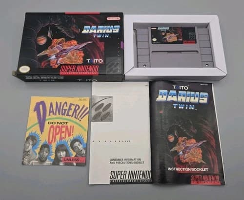 Darius Twin Snes Super Nintendo CIB Complete - Small Box Tear - Tested!