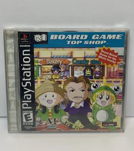 Board Game Top Shop PS1 Game KID Agetec (2001) ~ CIB Complete, GUC Working