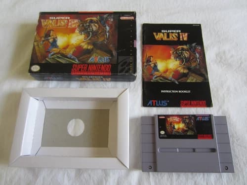 Super Valis IV 4 (SNES) Super Nintendo CIB Complete 1993 Atlus RARE