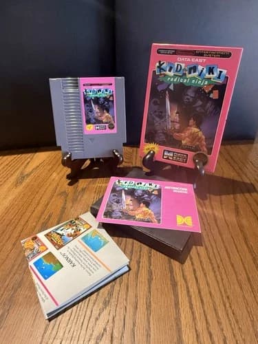 Kid Niki Radical Ninja NES Complete CIB Nintendo Box Manual Dust Sleeve Insert