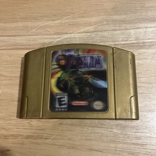 Nintendo 64 N64 Legend of Zelda Majora’s Mask Gold Holographic Label
