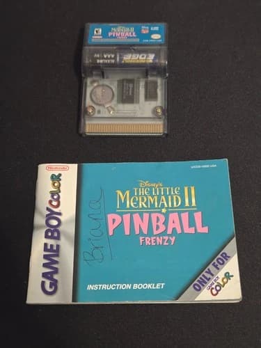 THE LITTLE MERMAID II: PINBALL FRENZY NINTENDO GAMEBOY COLOR GBC RUMBLE WORKING