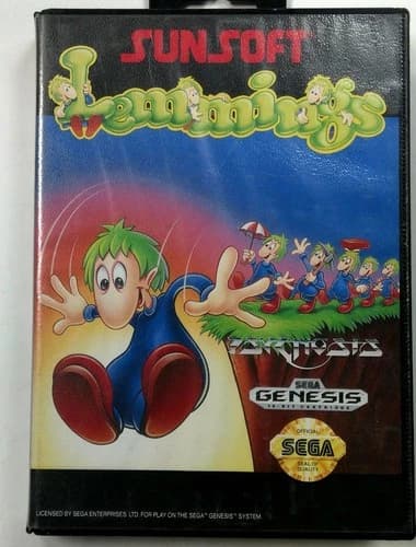 Lemmings Sega Genesis Video Game Multiplayer Classic Puzzle