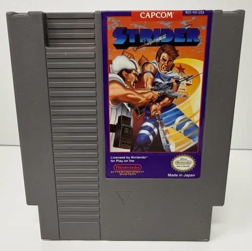 Strider NES 1989 Capcom, Nintendo Retro 8 Bit Gaming