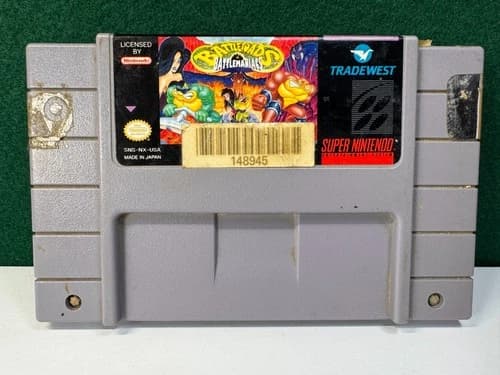 Battletoads in Battlemaniacs (Super Nintendo SNES, 1993) Ex-Rental Authentic.