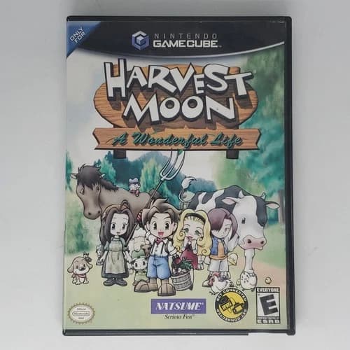 Harvest Moon: A Wonderful Life Nintendo GameCube CIB w Manual Tested and Working