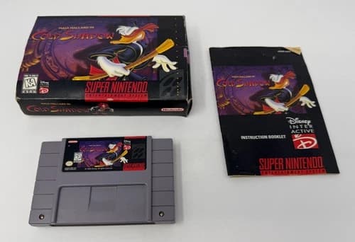 Maui Mallard in Cold Shadow COMPLETE CIB (Game Box Manual) Super Nintendo SNES