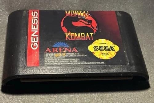Mortal Kombat (Sega Genesis, 1993) Tested Working Cartridge Only ~J884