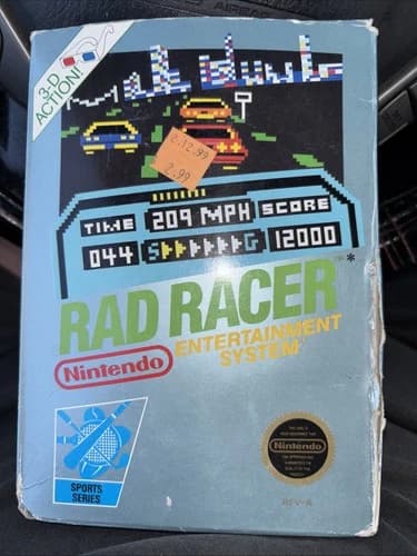Rad Racer Nintendo Entertainment System NES Complete 3D Glasses and Manual