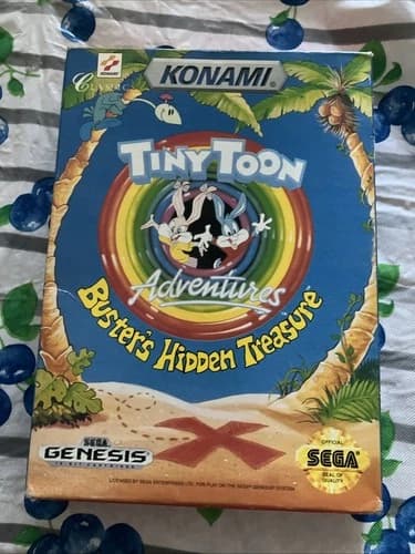 Sega Genesis Tiny Toon Adventures Buster's Hidden Treasure CIB (Cardboard Box)