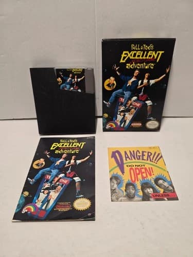 Bill & Ted's Excellent Video Game Adventure Nintendo NES Complete in Box CIB