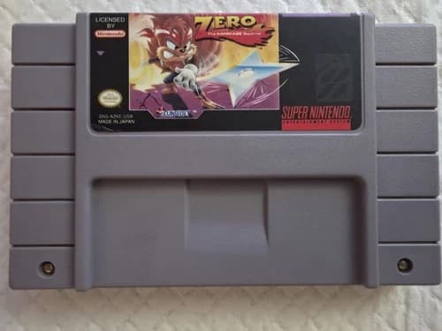 Zero The Kamikaze Squirrel Super Nintendo SNES Authentic Cart Play Tested Works