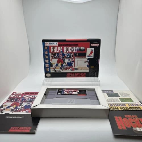 NHLPA Hockey 93 NHL SNES Super Nintendo Complete CIB Original Authentic