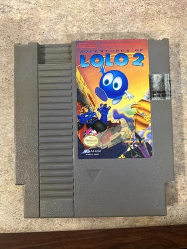Adventures of Lolo 2 Nintendo NES - Vintage Video Game Cartridge