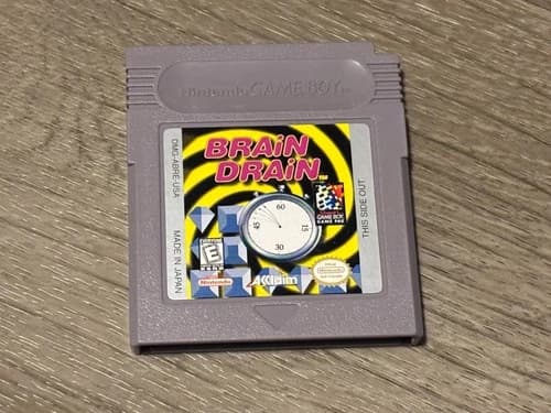 Brain Drain Nintendo Game Boy Cleaned & Tested Authentic