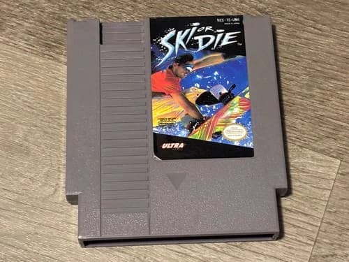Ski or Die Nintendo Nes Cleaned & Tested Authentic