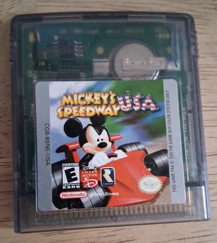Mickey's Speedway USA Nintendo Game Boy Color, 2001 Tested! Saves! Authentic