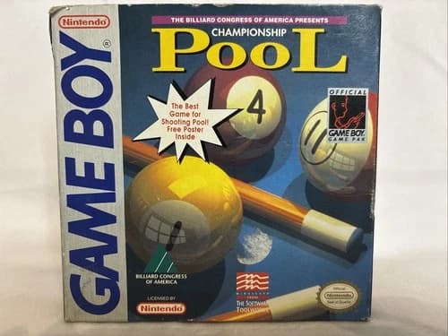 Championship Pool (Nintendo Game Boy, 1993) Complete in box