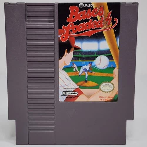 Bases Loaded 4 Baseball Jaleco Nintendo NES Cartridge Game Only Tested Working