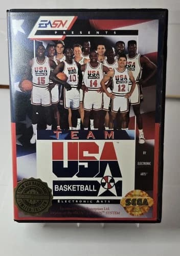Team USA Basketball Sega Genesis Complete In Box CIB w/ Manual Electronic Arts