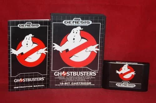 Ghostbusters (Sega Genesis, 1990) Authentic Game Cartridge, CIB Complete