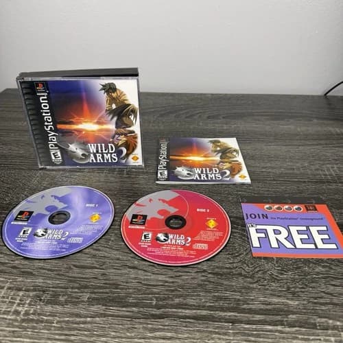 Wild Arms 2: Second Ignition (Sony PlayStation 1, 2000) Black Label CIB Tested