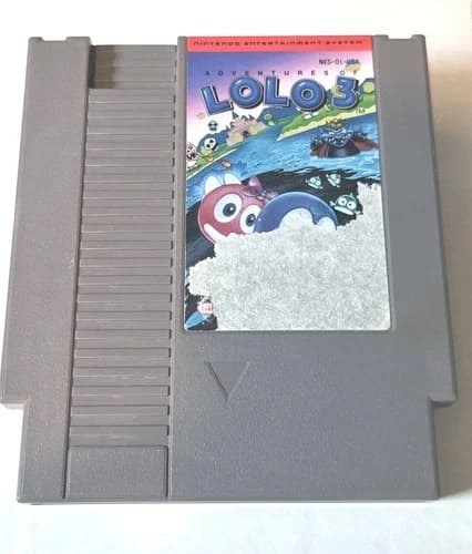Adventures of Lolo 3 Nintendo NES Authentic Torn Label