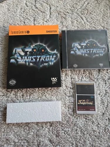 Sinistron (TurboGrafx-16, 1990) CIB complete with box and foam tested working