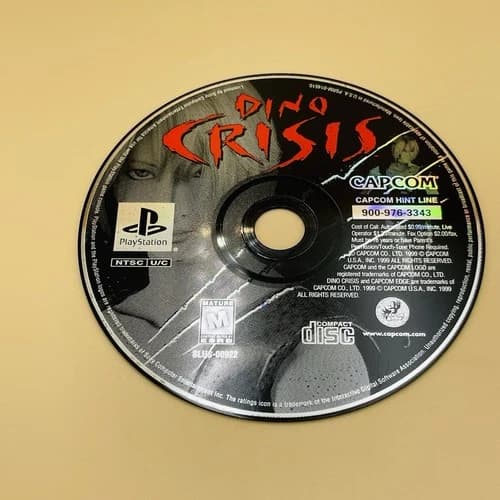 Dino Crisis for Sony PS1 PlayStation 1 Disc Only Tested and Working