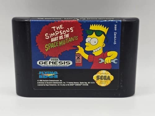 Simpsons: Bart vs. The Space Mutants (Sega Genesis, 1992) Cartridge Only Tested