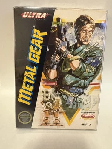 Metal Gear (Nintendo NES, 1988) Complete CIB Game w/ Box Manual w/ Protector