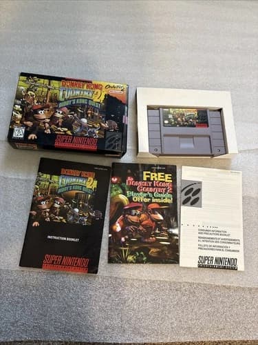 Donkey Kong Country 2 Diddy's Kong Quest (Super Nintendo 1995) SNES CIB Complete