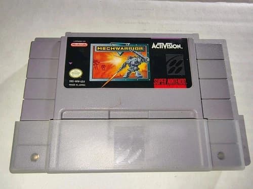 SNES Super Nintendo MechWarrior Activision AUTHENTIC TESTED & WORKING NICE