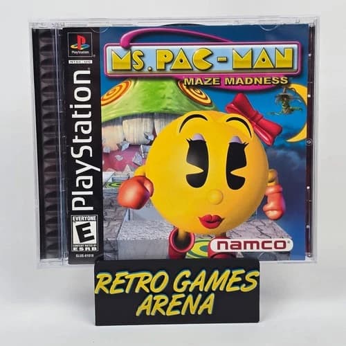 Ms Pac-Man: Maze Madness (PlayStation 1 PS1) CIB COMPLETE