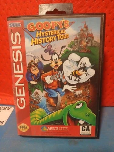 Goofy's Hysterical History Tour Sega Genesis 1993 Complete In Box