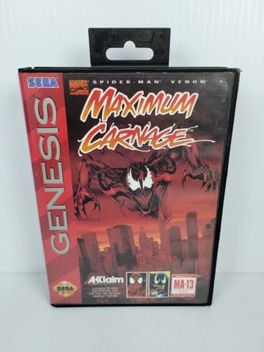 Spider-Man and Venom: Maximum Carnage (Sega Genesis) CIB - Tested - Free Ship