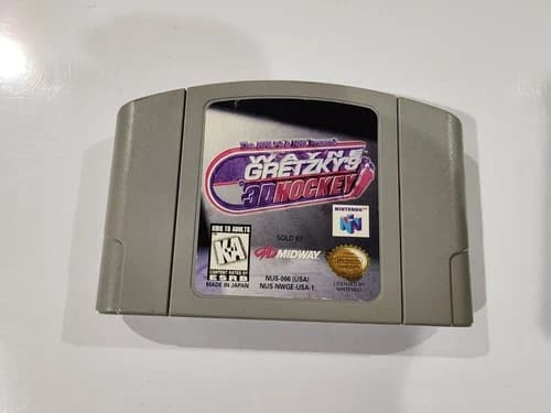 Wayne Gretzky's 3D Hockey Nintendo 64 N64 Game Cartridge Midway 1996