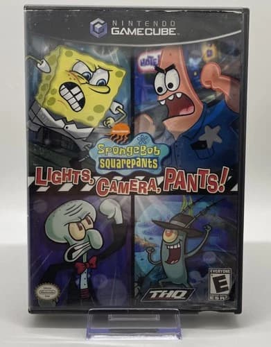 SpongeBob: Lights, Camera, Pants (Nintendo GameCube, 2005) Complete W/ Manual