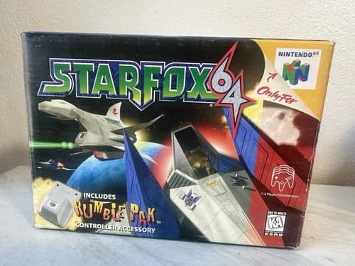 Authentic - Star Fox 64 CIB w/ Manual & Rumble Pak N64 Tested & Working RARE