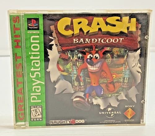 Crash Bandicoot PS1 Complete Sony PlayStation 1996 Action Adventure Game CIB