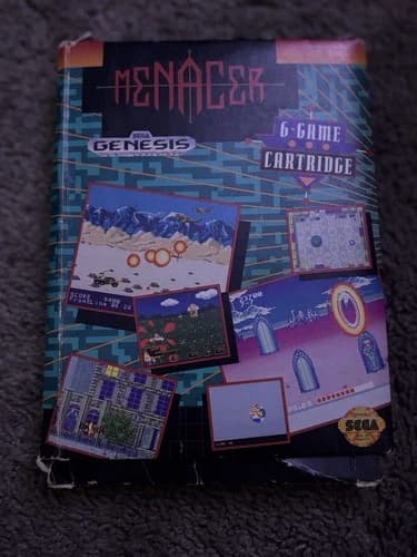 Menacer 6 Game Cartridge Cib Sega Genesiss