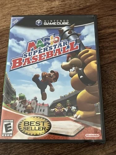Mario Superstar Baseball Nintendo GameCube Complete Manual Clean Disc