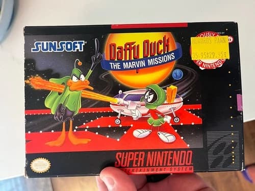 Daffy Duck The Marvin Missions SNES Super Nintendo Cib