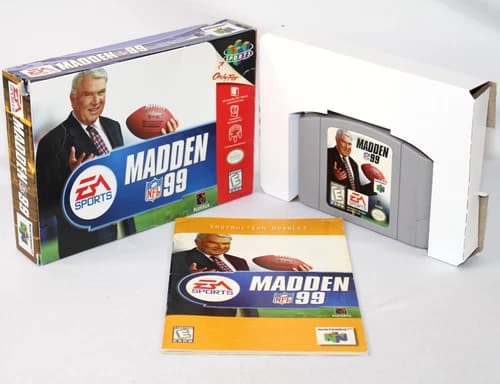 Madden NFL 99 N64 Nintendo 64 Complete CIB! Authentic! Good Condition! Nice!
