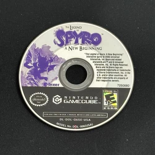 The Legend of Spyro A New Beginning Nintendo GameCube Disc Only Tested