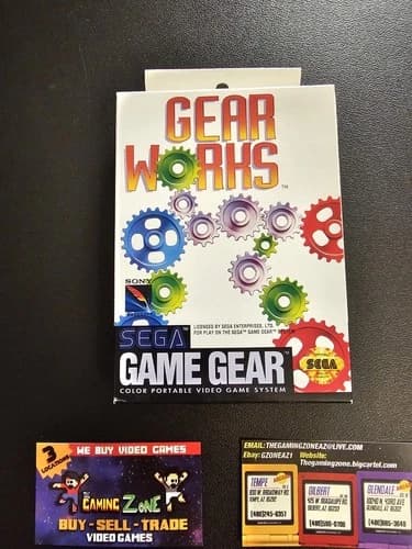 Sega GAME GEAR Clik-Clak GEAR WORKS Complete with Manual CIB. Must see!!