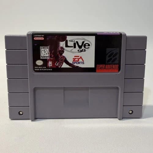 NBA Live 98 Super Nintendo SNES EA Sports Basketball Video Game Cartridge