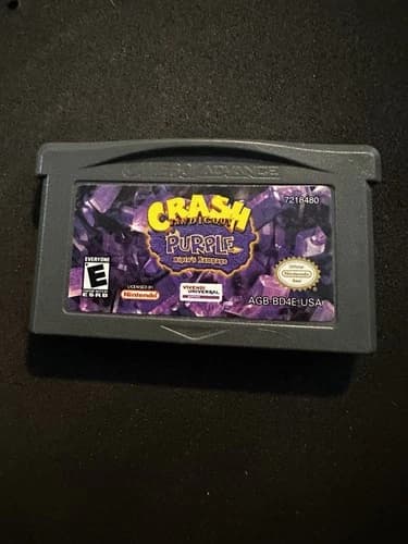 Crash Bandicoot Purple: Ripto’s Rampage for Gameboy Advance gba Tested works