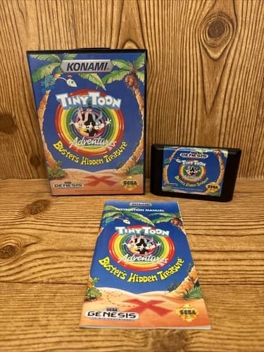 1993 Tiny Toon Adventures: Buster's Hidden Treasure Sega Genesis Complete Works